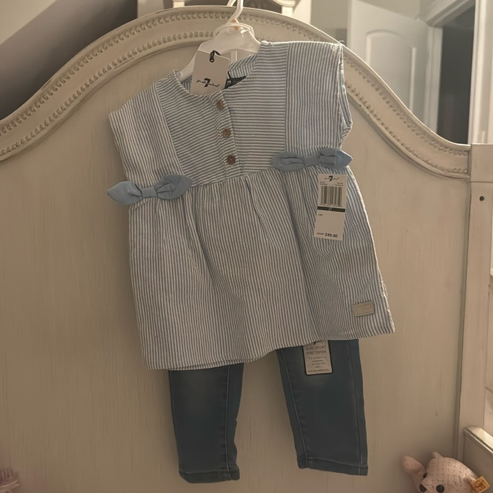 Brand New with Tags - 7 for all Mankind 2T Matching Set.